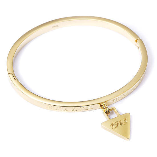 Triangle pendant carved bracelet-NSB1709ST