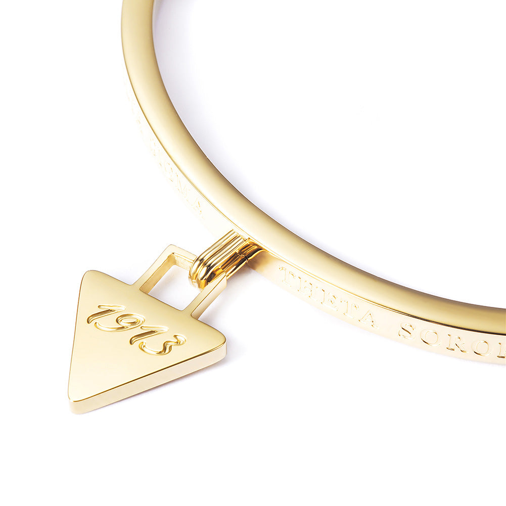 Triangle pendant carved bracelet-NSB1709ST