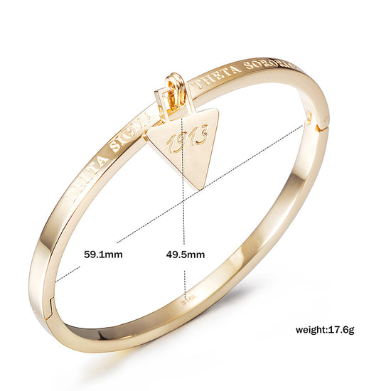 Triangle pendant carved bracelet-NSB1709ST