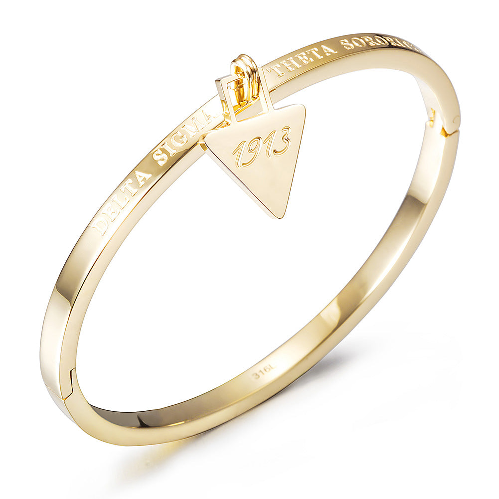 Triangle pendant carved bracelet-NSB1709ST