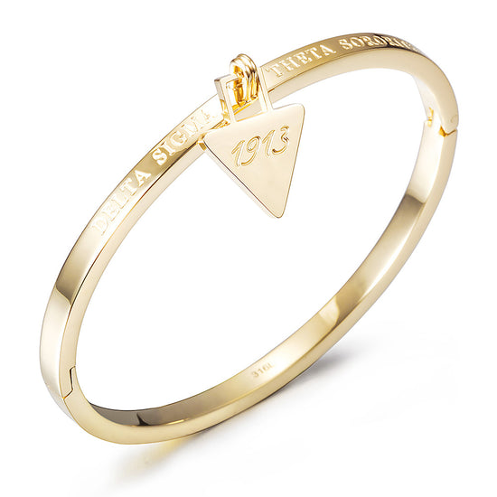 Triangle pendant carved bracelet-NSB1709ST