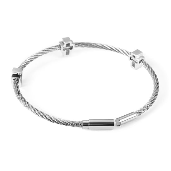 Cable Design Feel Bracelet-NSB1710ST