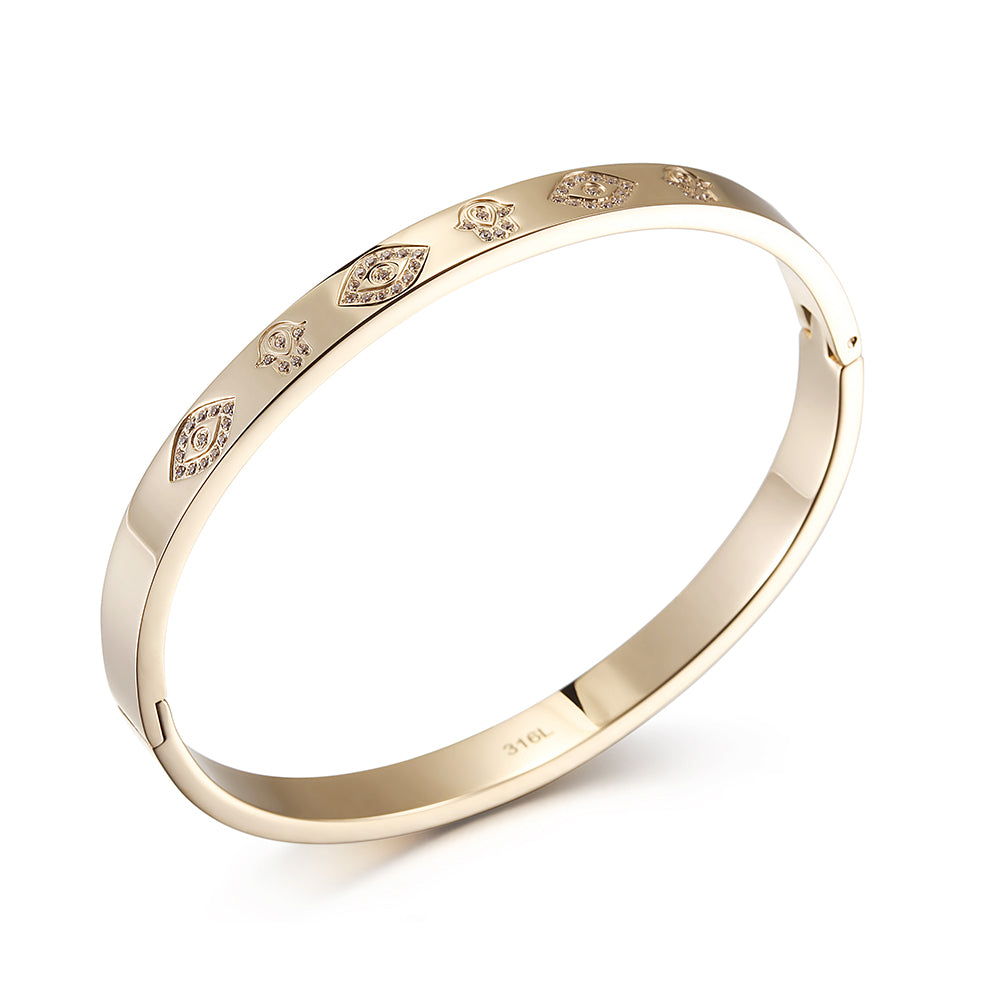 Circular carved bracelet-NSB1713ST