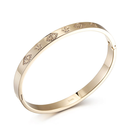 Circular carved bracelet-NSB1713ST