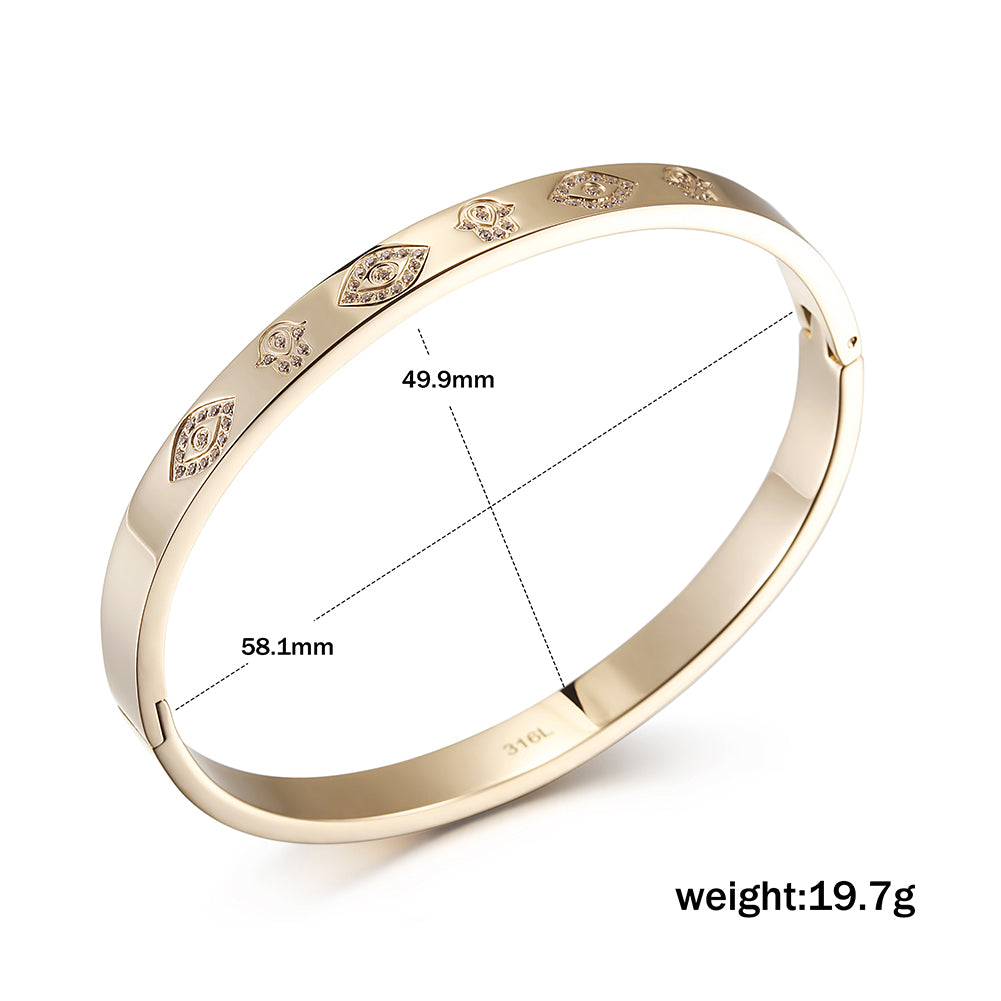 Circular carved bracelet-NSB1713ST