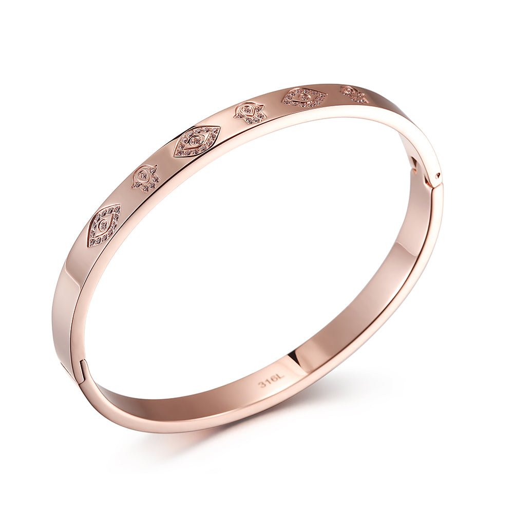 Circular carved bracelet-NSB1713ST