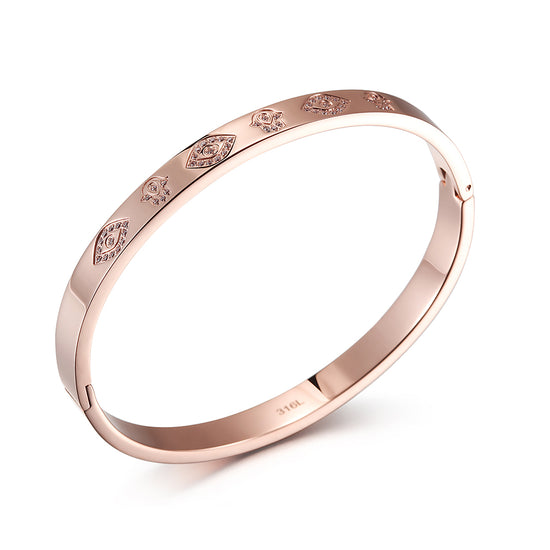 Circular carved bracelet-NSB1713ST