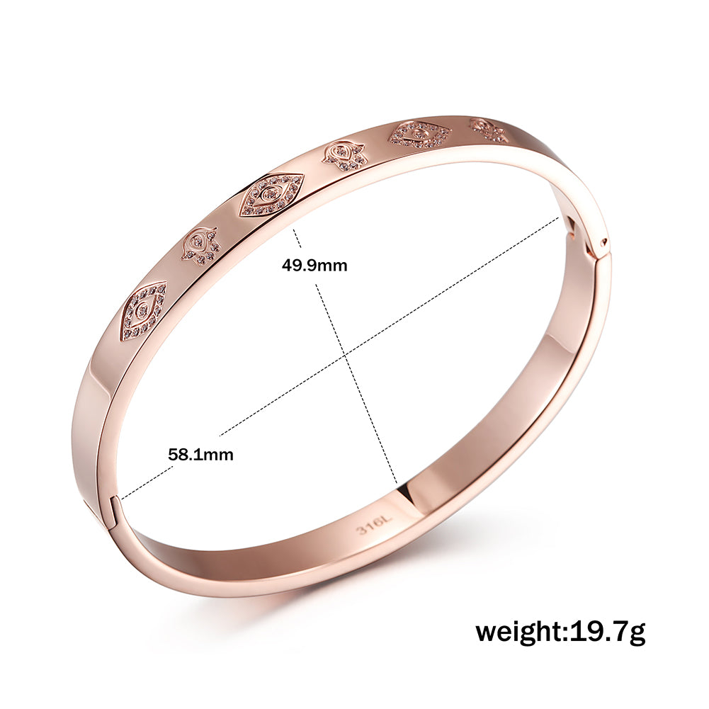 Circular carved bracelet-NSB1713ST