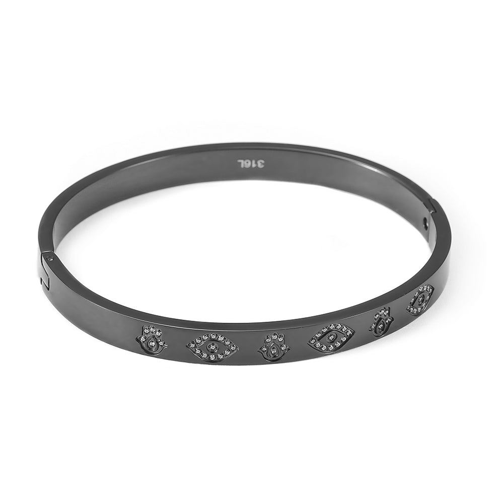 Circular carved bracelet-NSB1713ST
