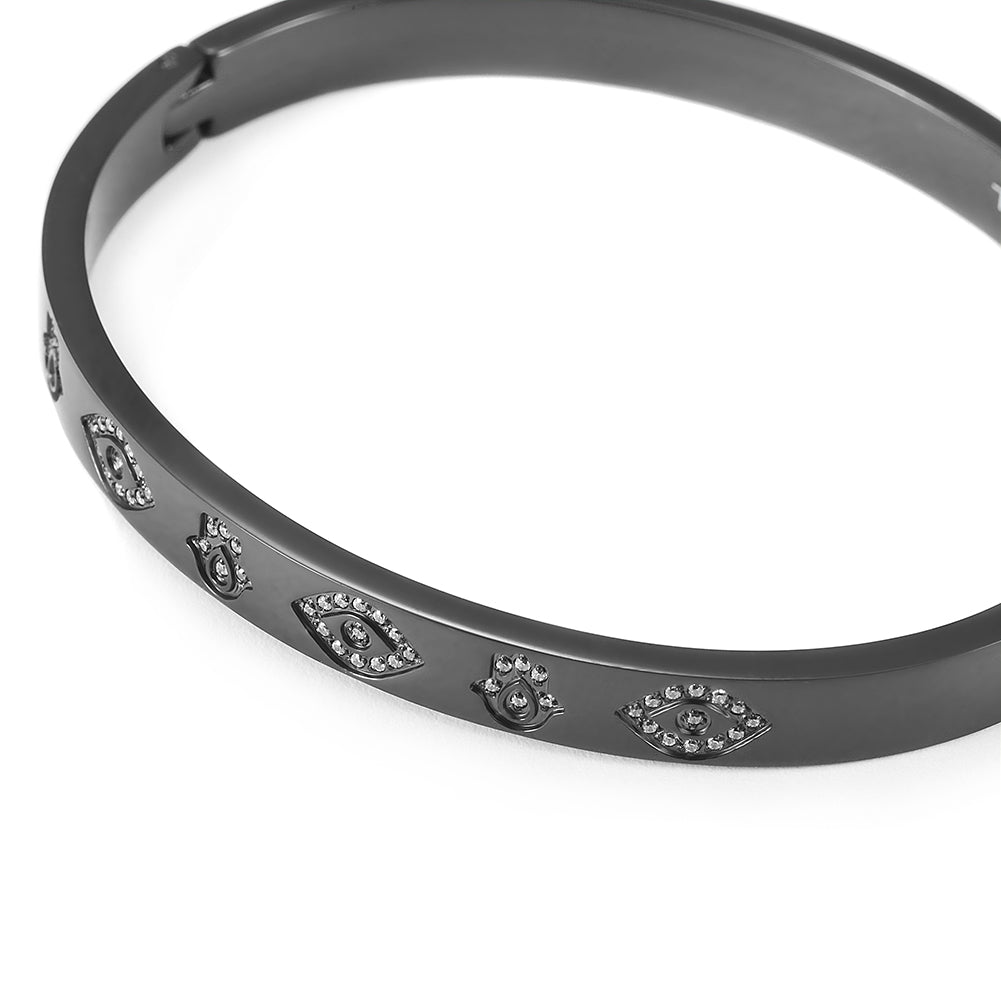 Circular carved bracelet-NSB1713ST