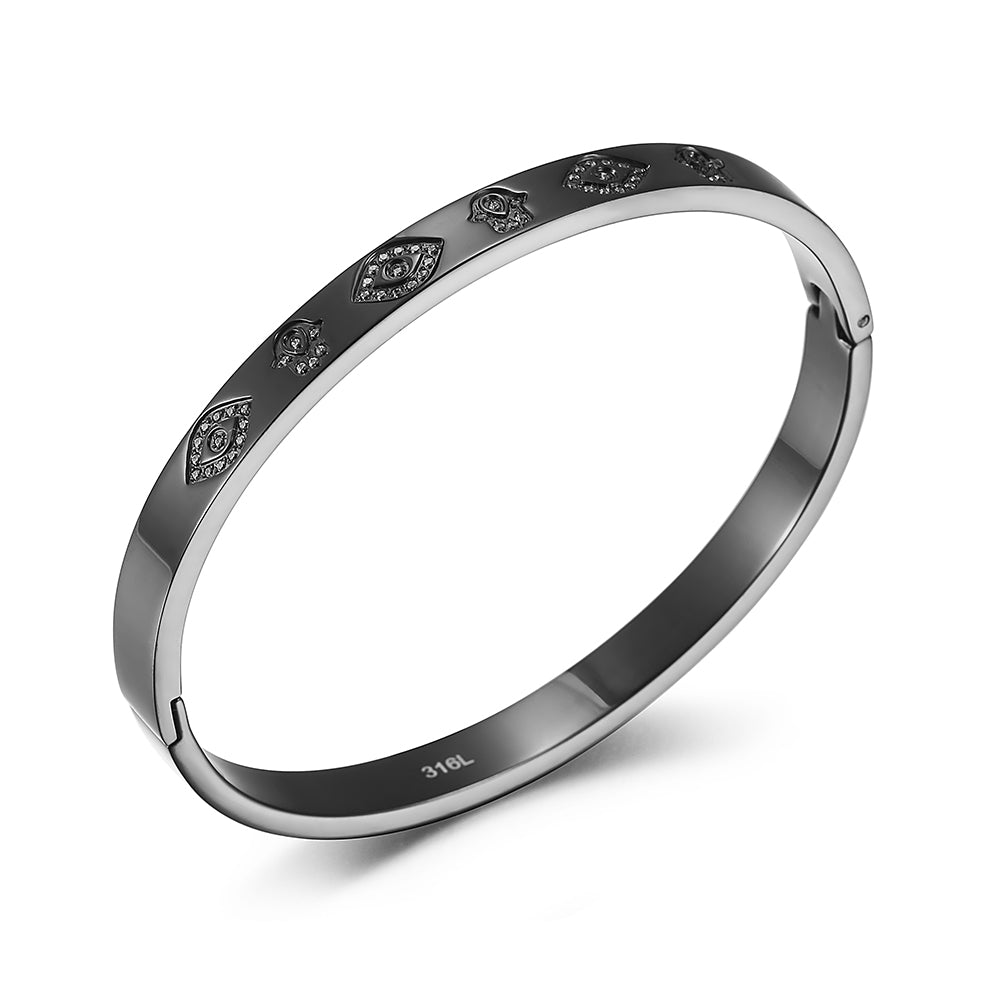 Circular carved bracelet-NSB1713ST
