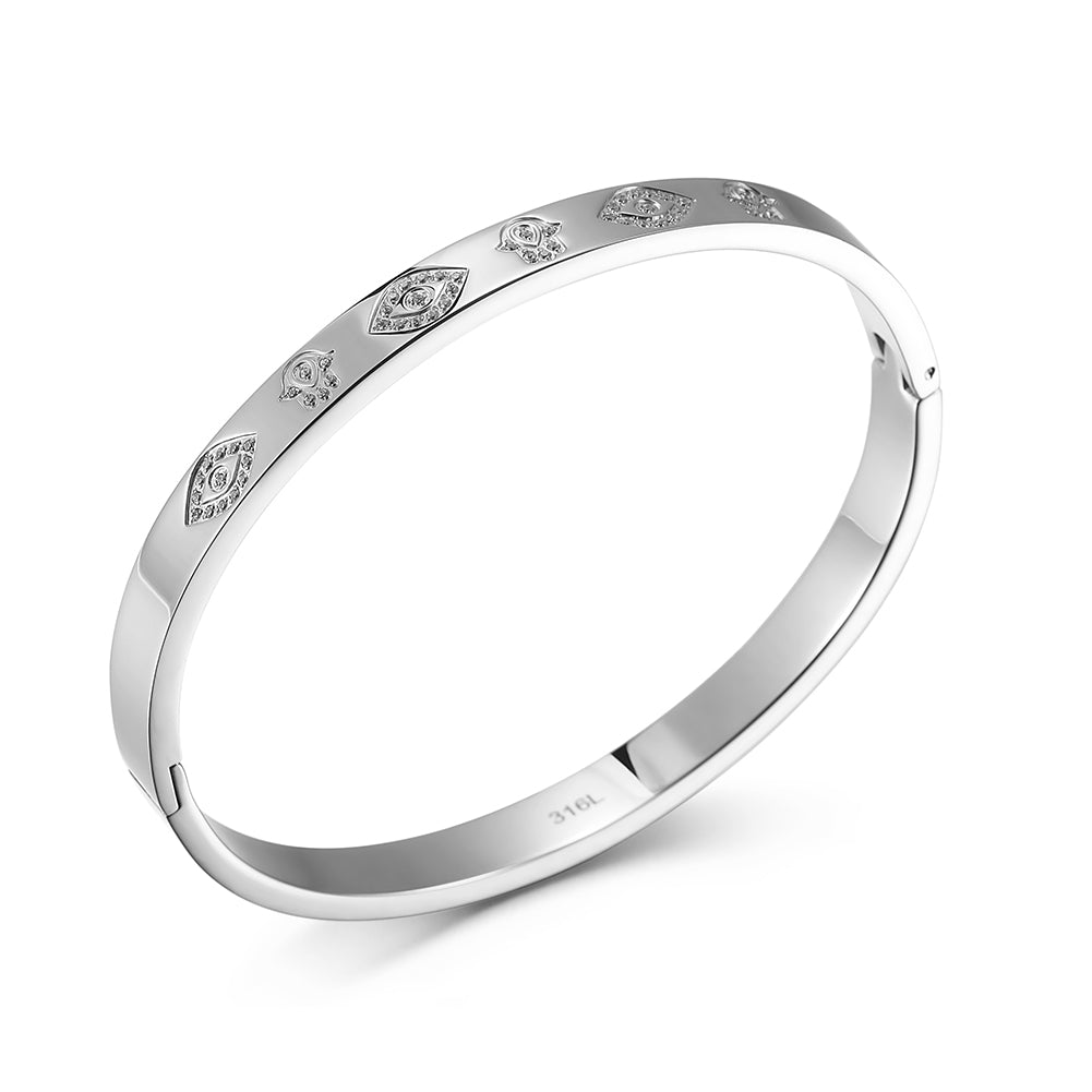 Circular carved bracelet-NSB1713ST
