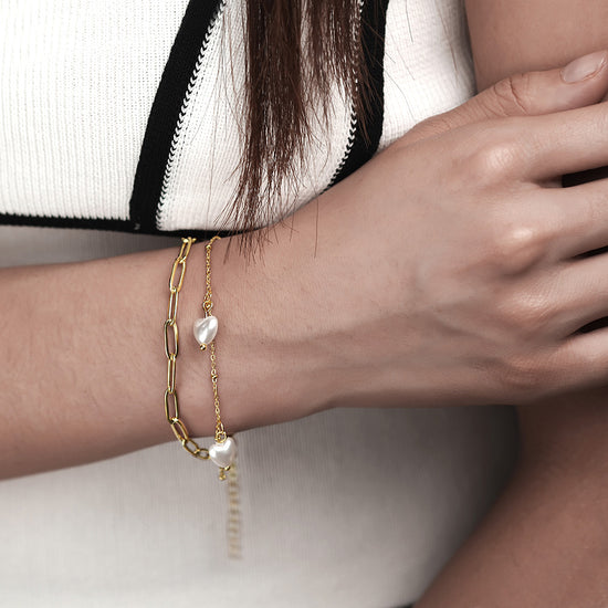 Chain Love Pendant Bracelet-NSB1715STGC