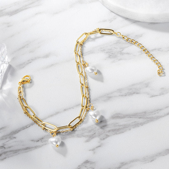 Chain Love Pendant Bracelet-NSB1715STGC