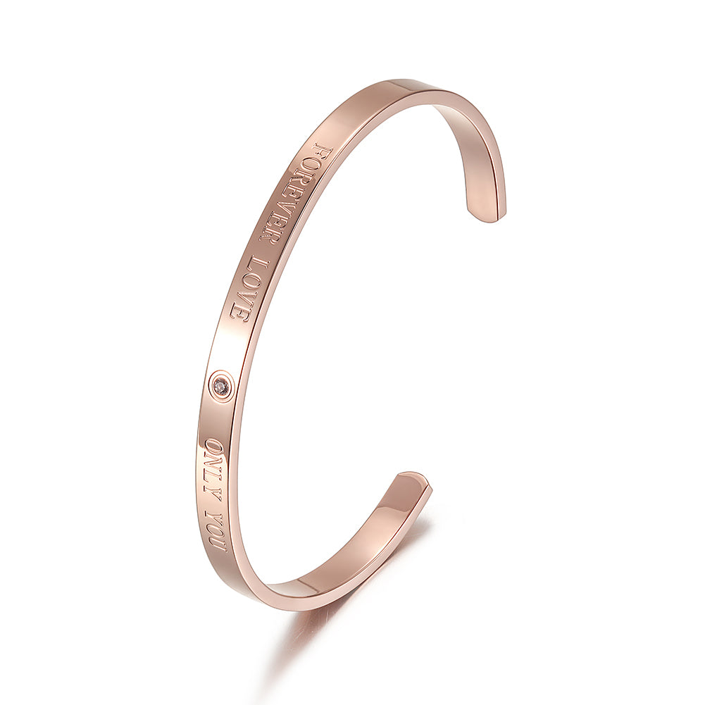 C-shaped letter carving bracelet-NSB1721STRGZD