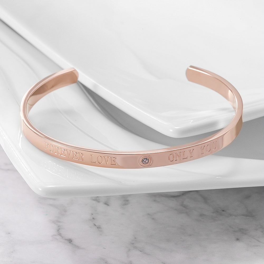 C-shaped letter carving bracelet-NSB1721STRGZD