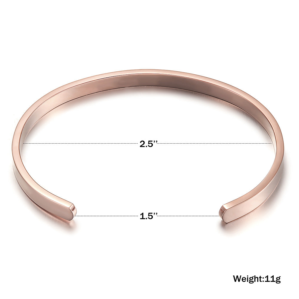 C-shaped letter carving bracelet-NSB1721STRGZD