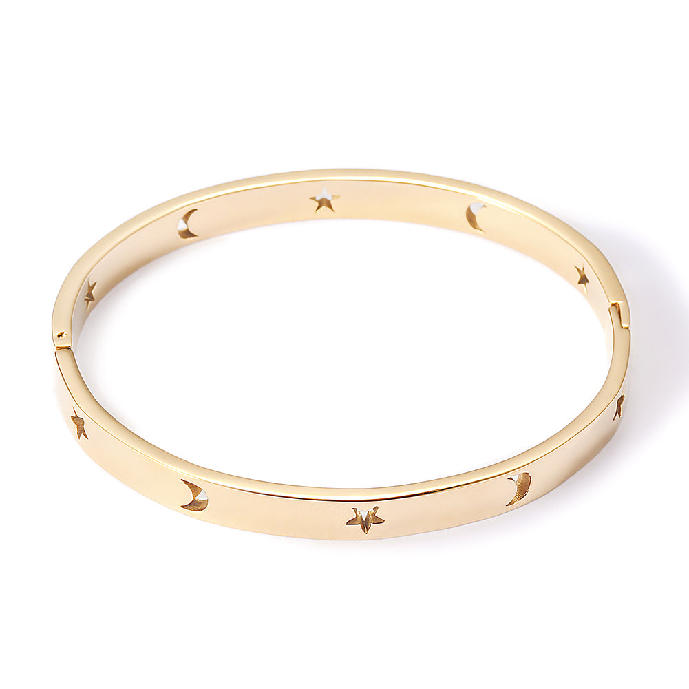 Star Moon Hollow Bracelet-NSB1723ST
