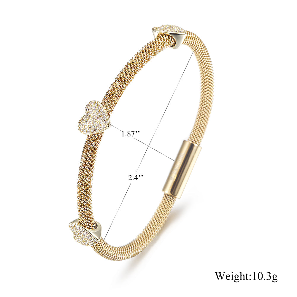 Cable Love Bracelet-NSB1734STGCZD