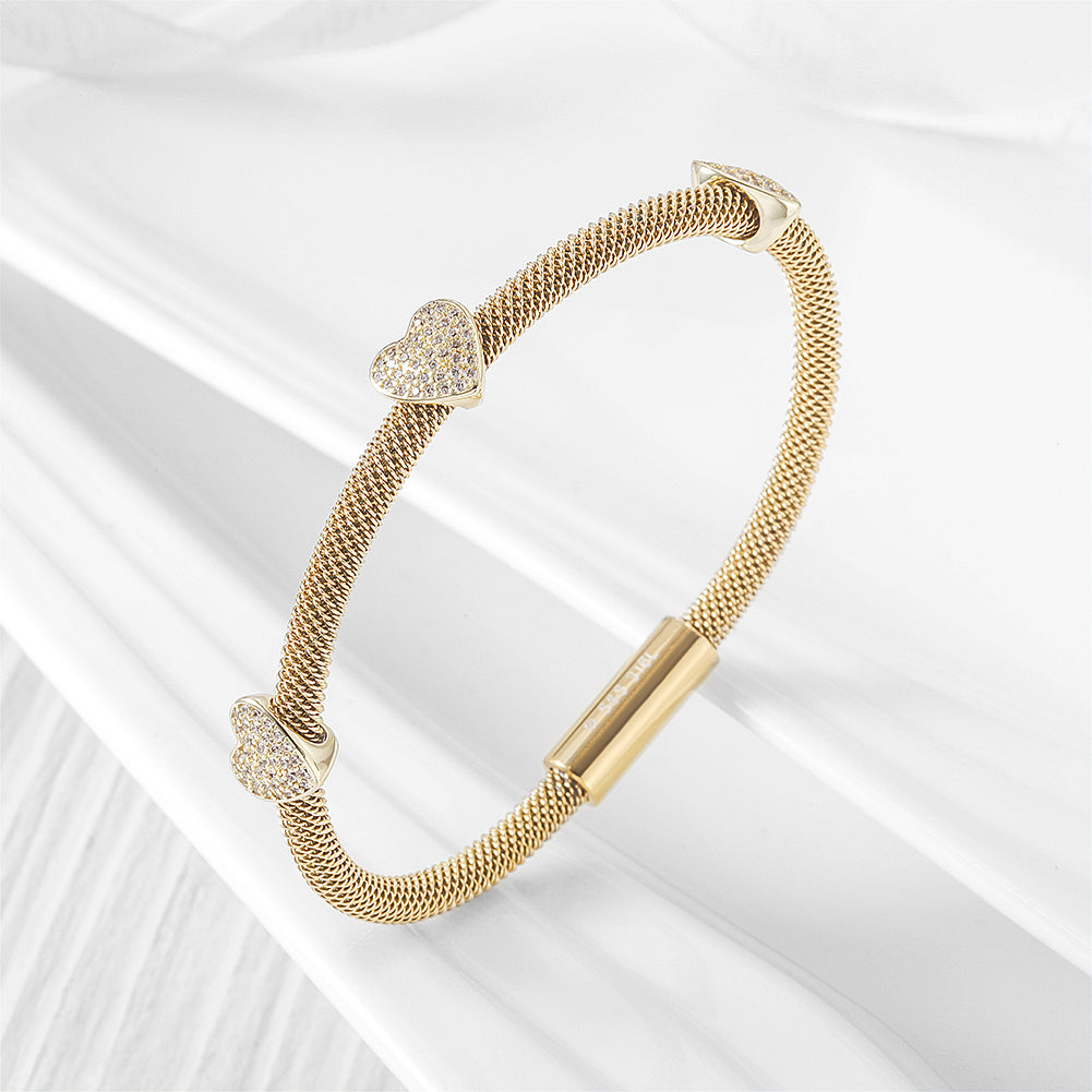 Cable Love Bracelet-NSB1734STGCZD