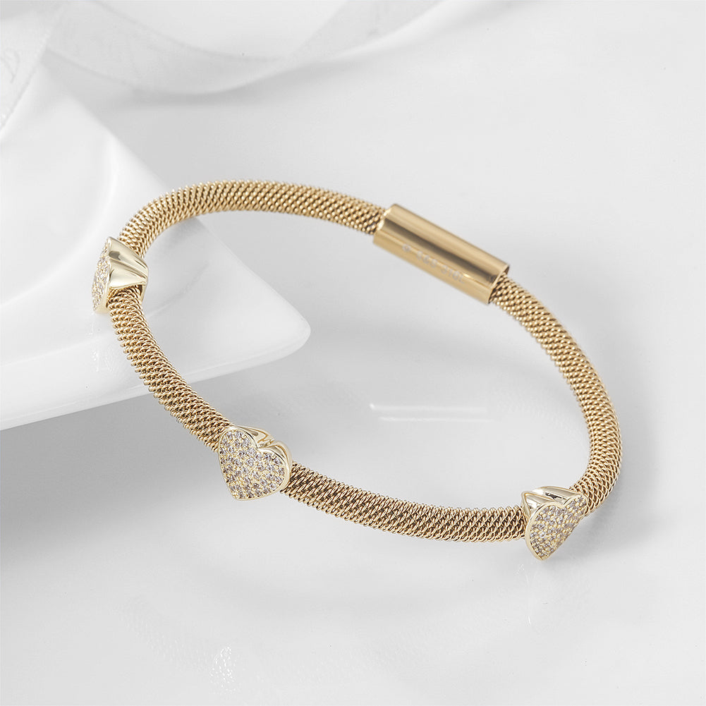 Cable Love Bracelet-NSB1734STGCZD