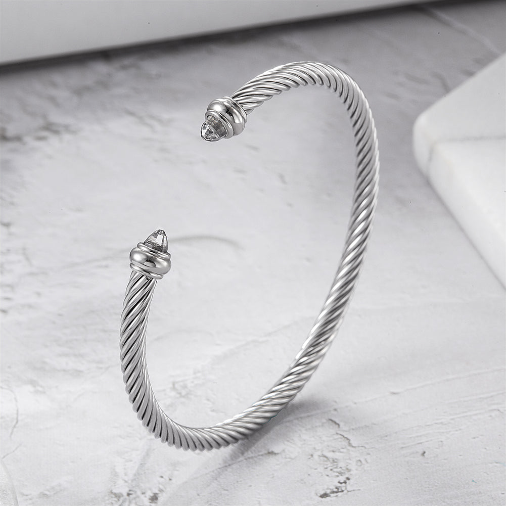 C-type cable stainless steel bracelet-NSB1743STWGZD