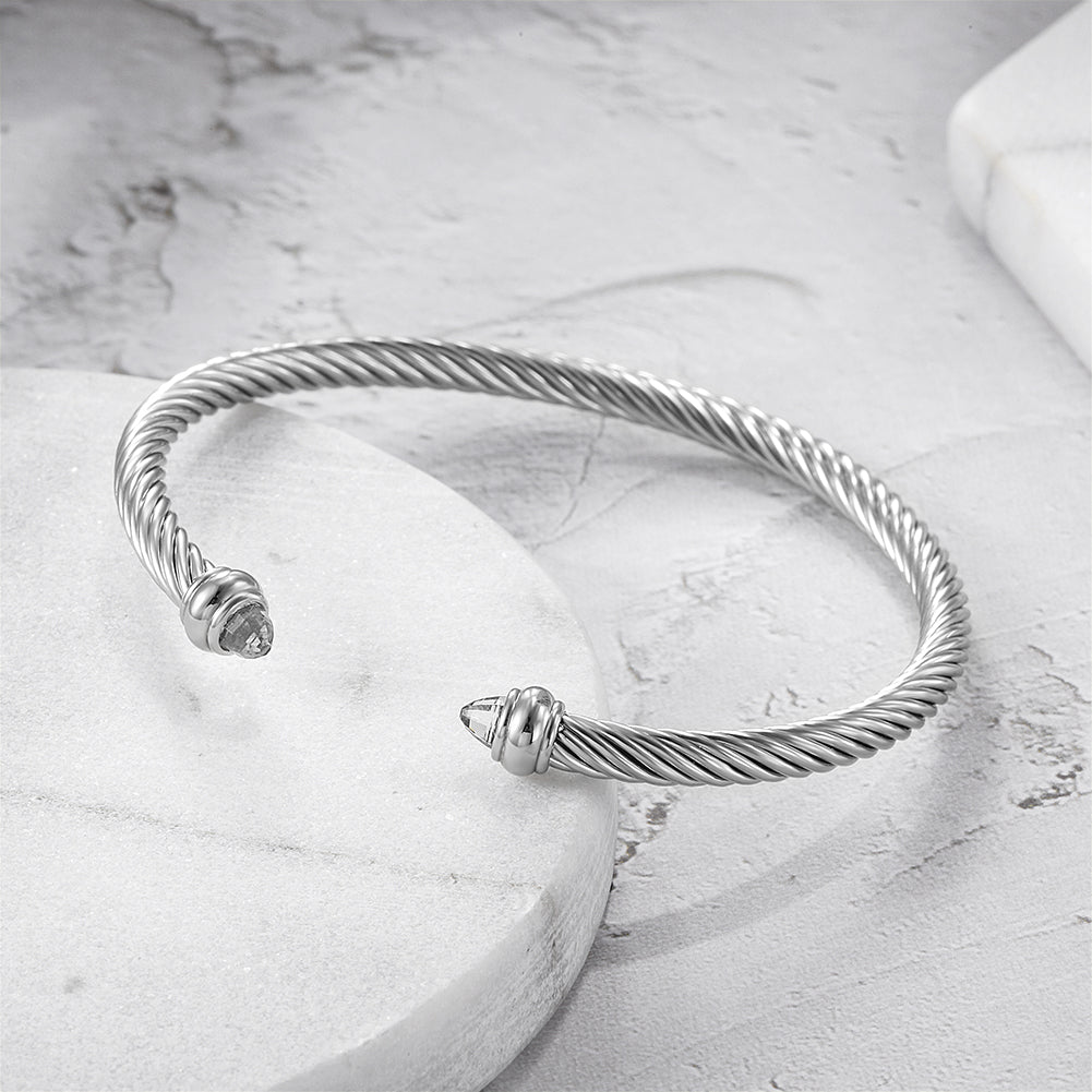 C-type cable stainless steel bracelet-NSB1743STWGZD