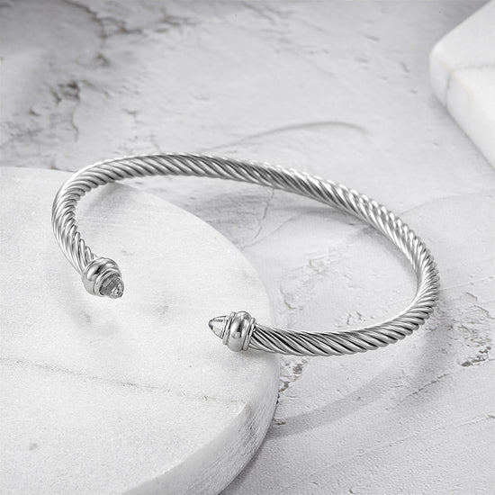 C-type cable stainless steel bracelet-NSB1743STWGZD