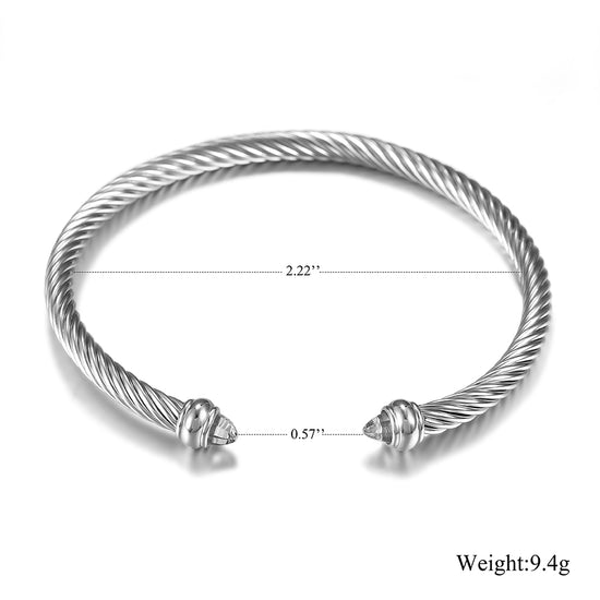 C-type cable stainless steel bracelet-NSB1743STWGZD