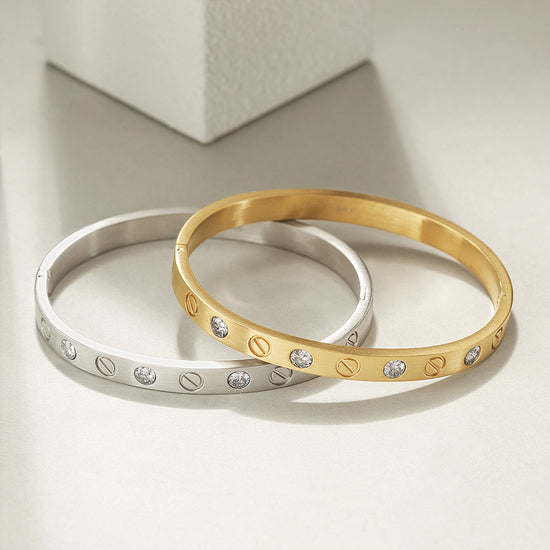 Round Zircon Intercolor Bracelet-NSB1750ST