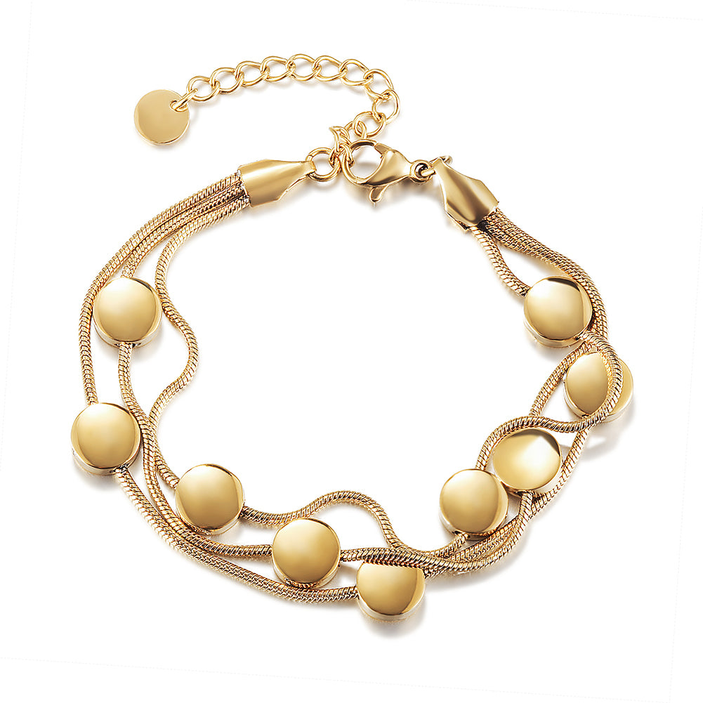 Three cable creative bracelet-NSB1753STGC