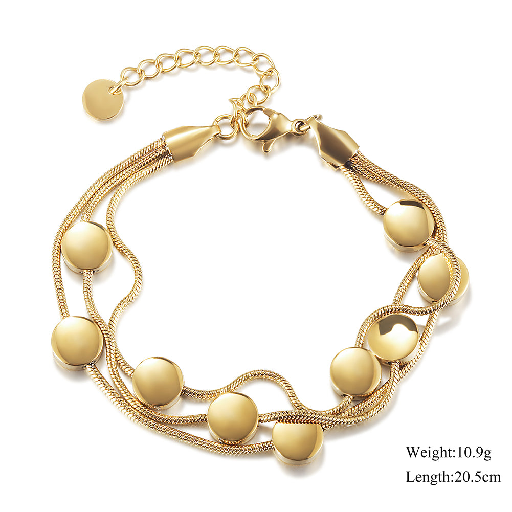 Three cable creative bracelet-NSB1753STGC