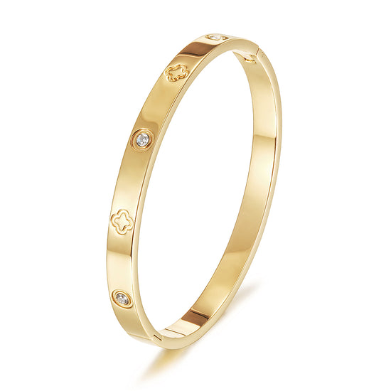 Round diamond studded bracelet-NSB1756STGCZD
