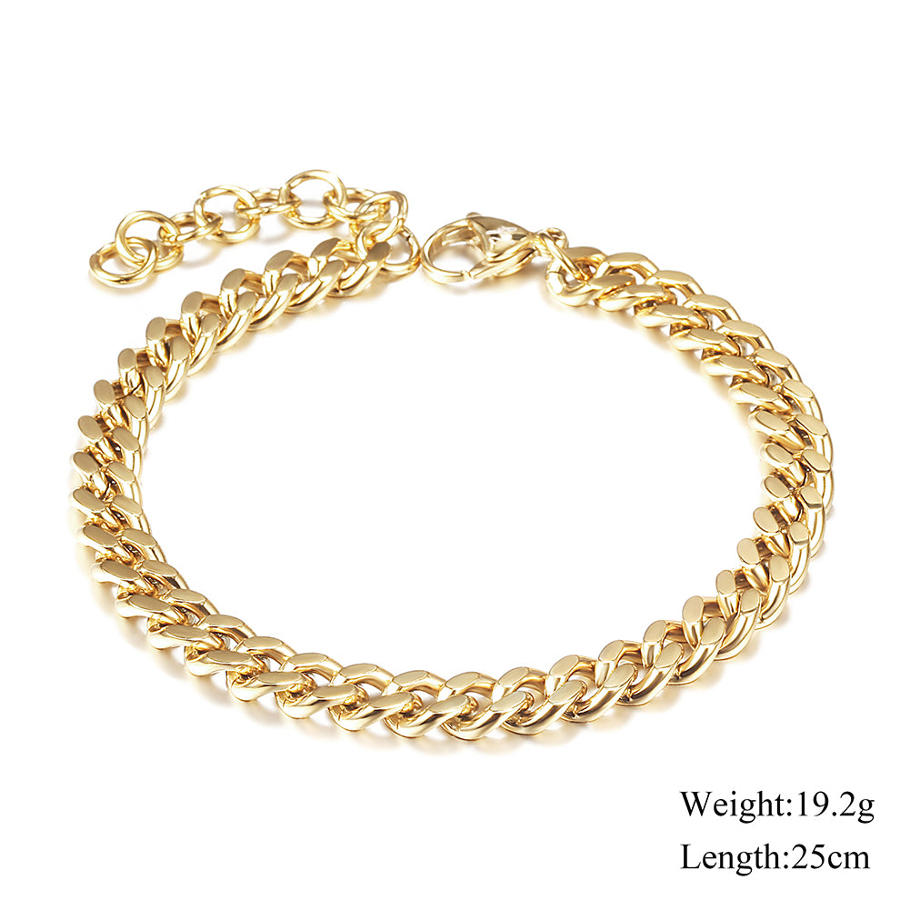 Golden buckle bracelet-NSB1757STGC
