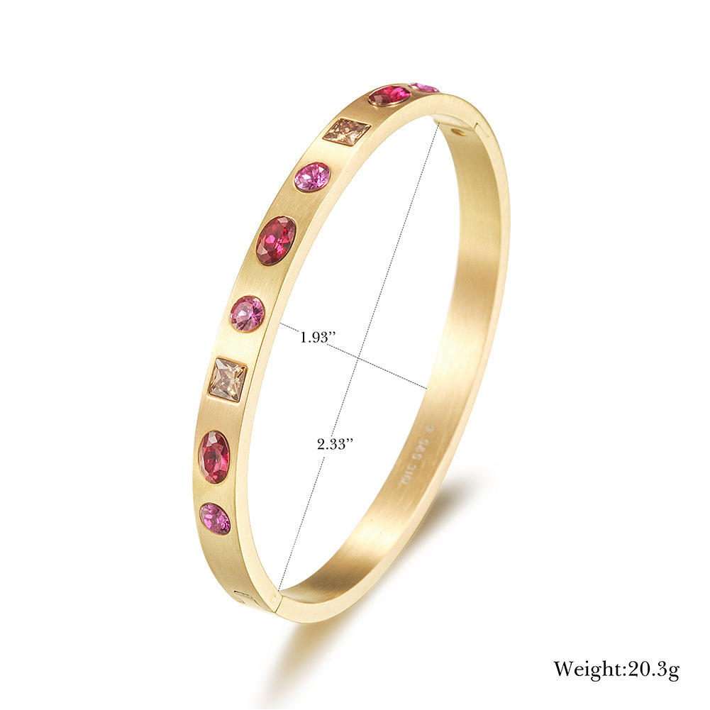Circular Ruby Bracelet-NSB1759STGCZD