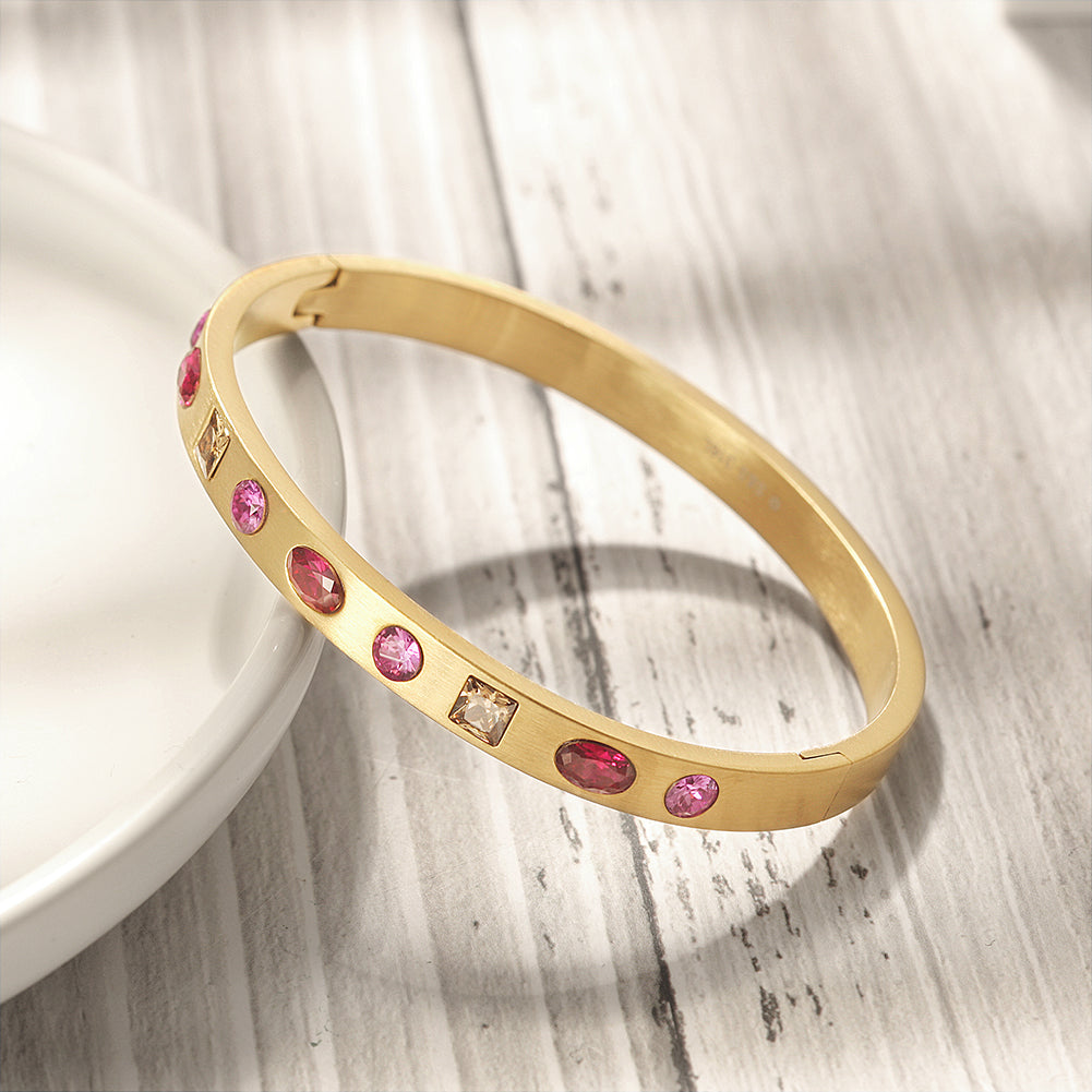 Circular Ruby Bracelet-NSB1759STGCZD
