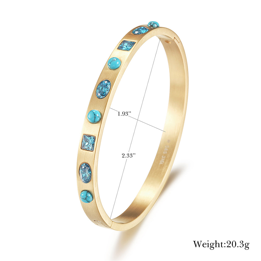Circular Sapphire Bracelet-NSB1760STGCZD
