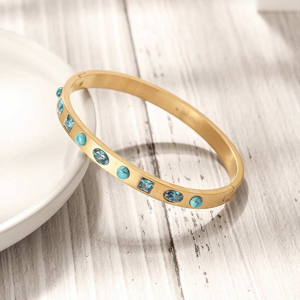 Circular Sapphire Bracelet-NSB1760STGCZD
