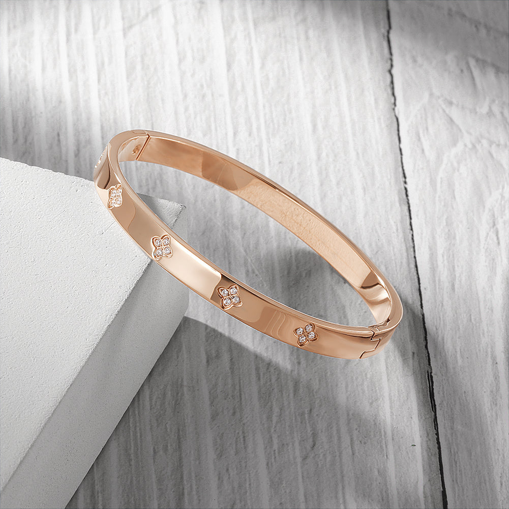 Circular flower zircon bracelet-NSB1762ST
