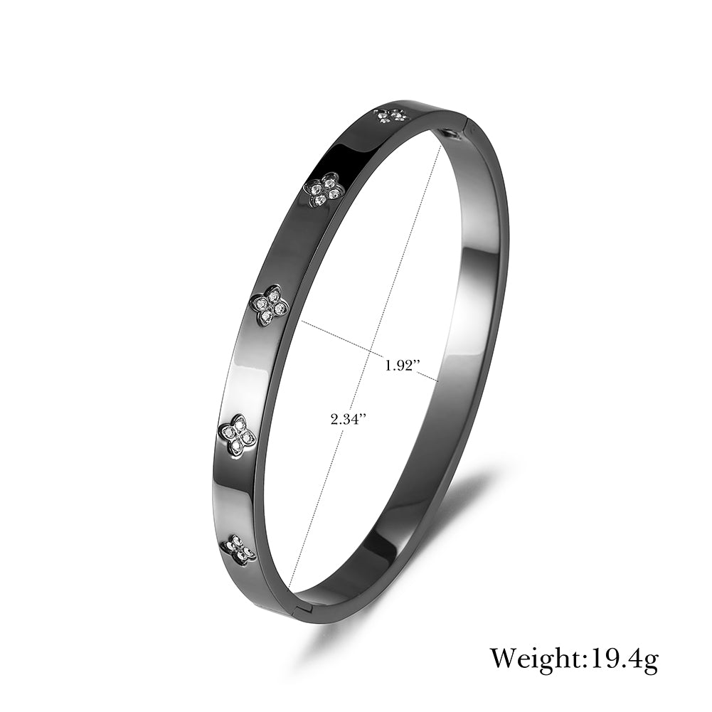 Circular flower zircon bracelet-NSB1762ST
