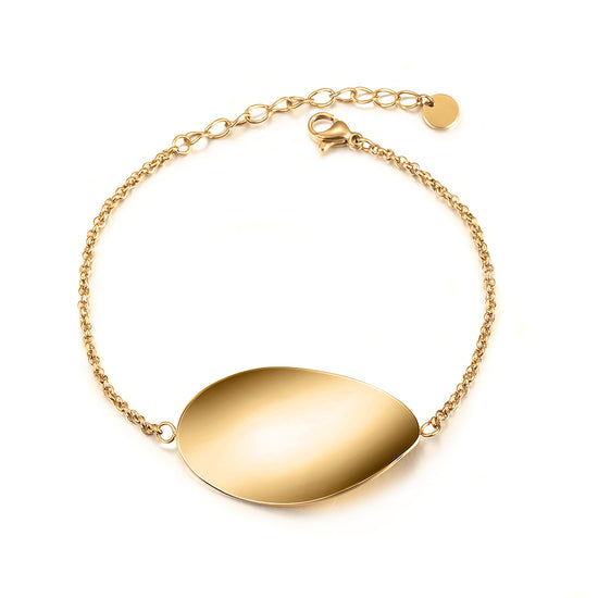 Golden twisted leaf bracelet-NSB1763STGC