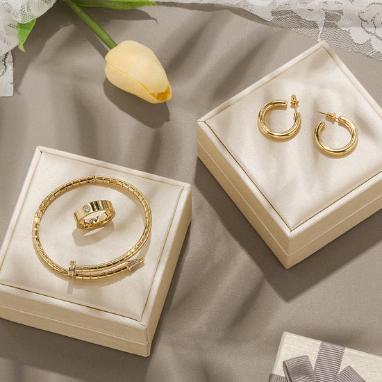 Stone-Embellished Nail Bangle
