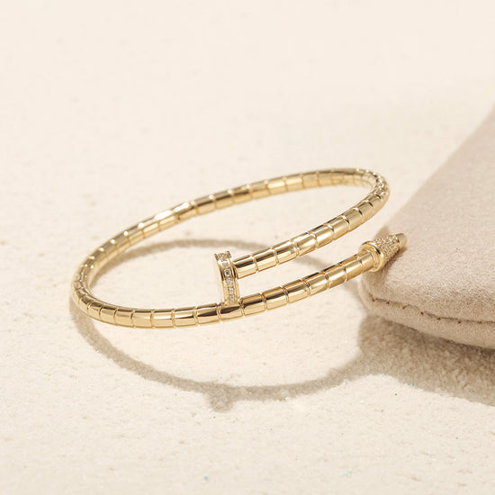 Stone-Embellished Nail Bangle