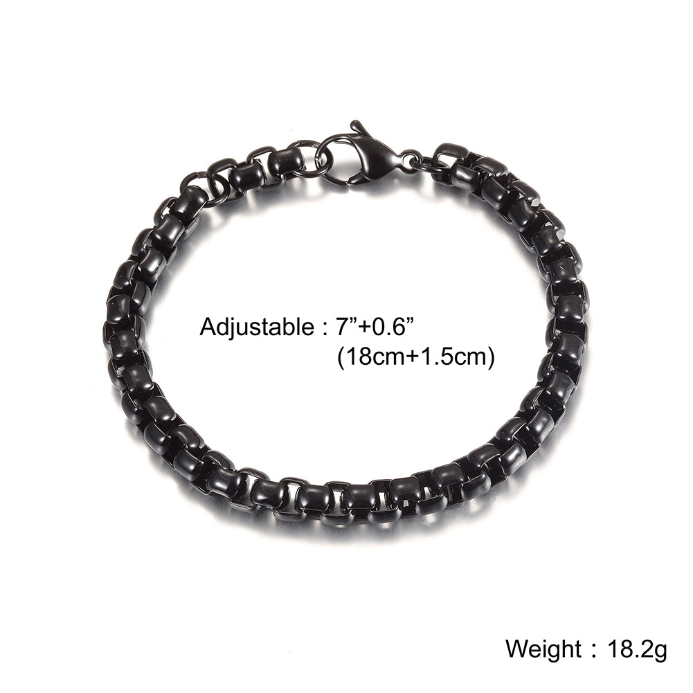 Black buckle bracelet-NSB1770STBK