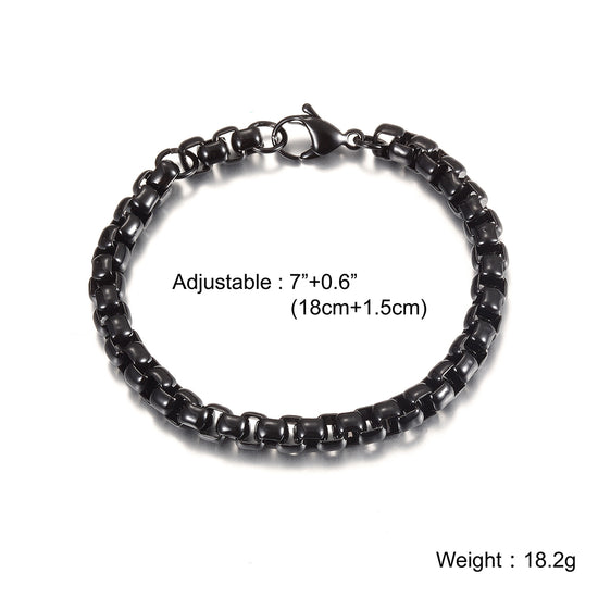 Black buckle bracelet-NSB1770STBK