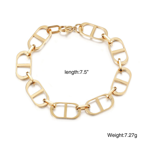 Golden creative buckle bracelet-NSB1771ST