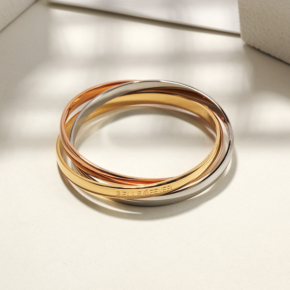 Intercolor circular cross bracelet-NSB1775ST