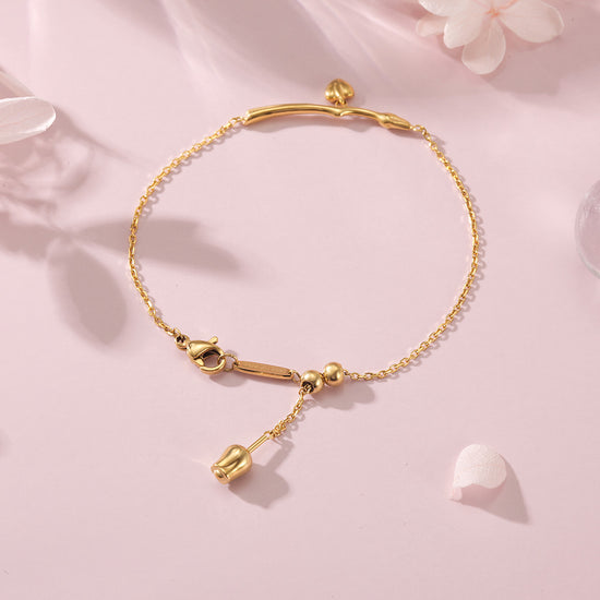 Chain Love Flower Bracelet-NSB1791STGC