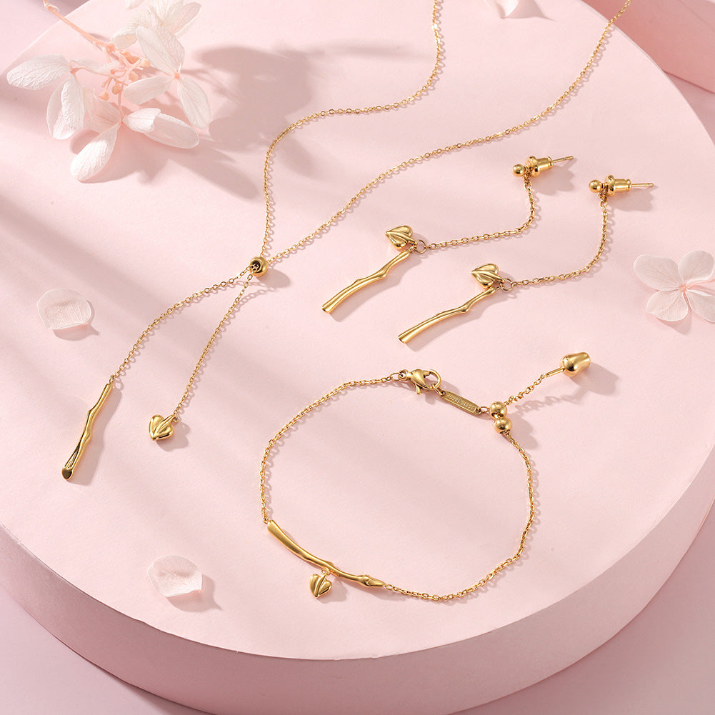 Chain Love Flower Bracelet-NSB1791STGC