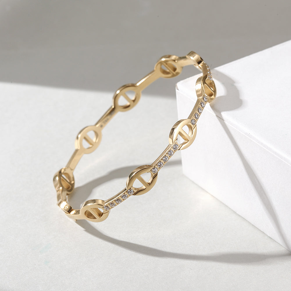 Hollow zircon bracelet-NSB1795STGC